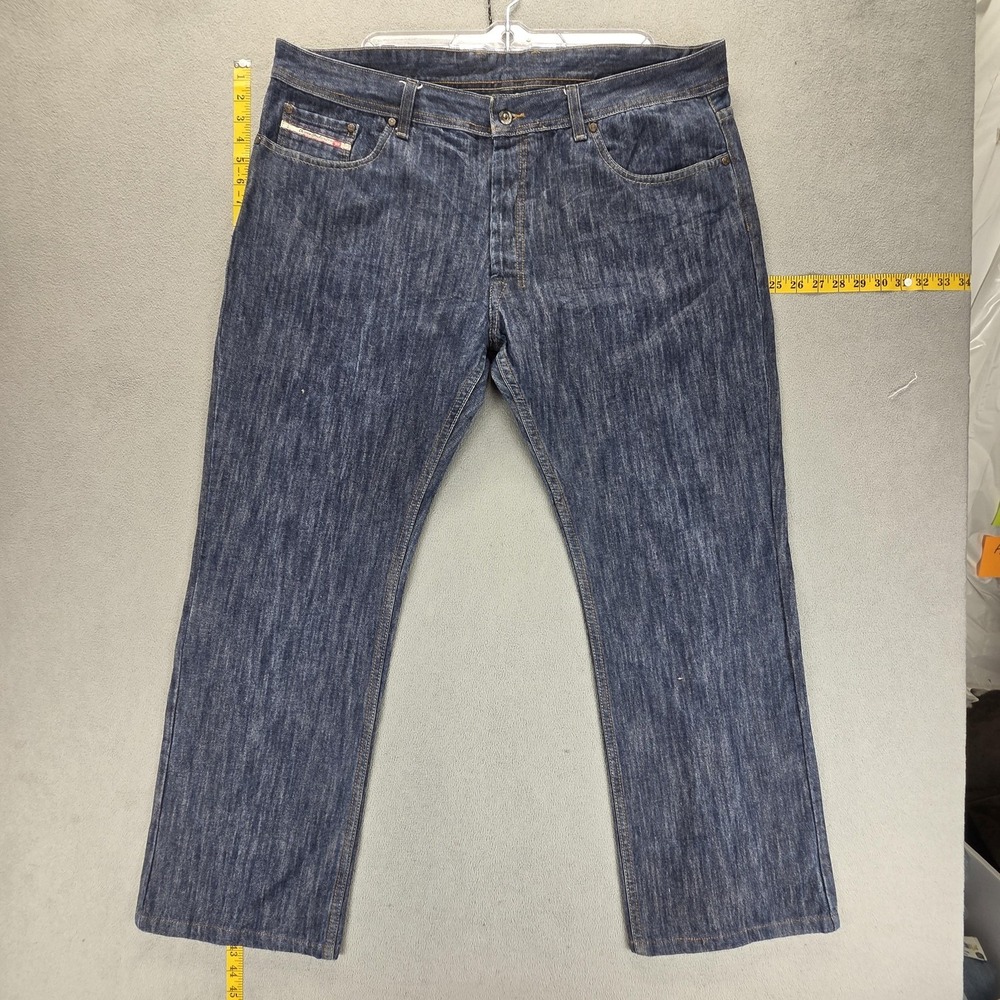 Diesel Jeans‎ Mens Blue Medium Wash Relaxed Straight Button Fly Denim Fits 40x30